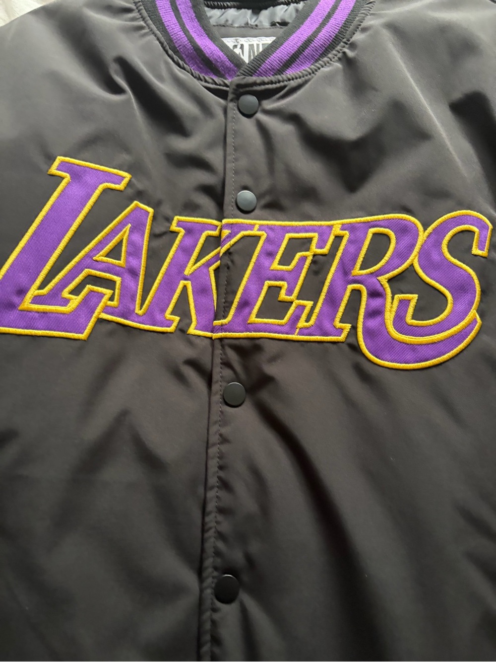 NBA Los Angeles Lakers Black Purple & Gold Varsity Bomber Jacket